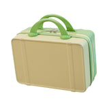 Maxbell Makeup Travel Case Carrying Suitcase with Soft Handle Cosmetic Organizer Bag Yellow Green