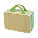 Maxbell Makeup Travel Case Carrying Suitcase with Soft Handle Cosmetic Organizer Bag Yellow Green