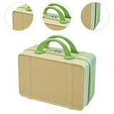 Maxbell Makeup Travel Case Carrying Suitcase with Soft Handle Cosmetic Organizer Bag Yellow Green