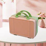 Maxbell Makeup Travel Case Carrying Suitcase with Soft Handle Cosmetic Organizer Bag Pink Green