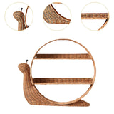 Maxbell Rattan Wall Shelf Wall Mounted Storage Shelf for Nursery Bedroom Dining Room