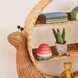 Maxbell Rattan Wall Shelf Wall Mounted Storage Shelf for Nursery Bedroom Dining Room