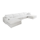 Maxbell Cloud Modular Sectional sofa with 2 Storage Ottomans,160.6" Down Filled