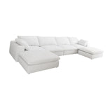 Maxbell Cloud Modular Sectional sofa with 2 Storage Ottomans,160.6" Down Filled