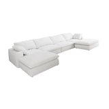 Maxbell Cloud Modular Sectional sofa with 2 Storage Ottomans,160.6" Down Filled