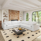 Maxbell Sectional Sofa 160'', Down Filled Comfortable V Shape Sofa