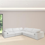 Maxbell Sectional Sofa 160'', Down Filled Comfortable V Shape Sofa