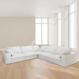 Maxbell Sectional Sofa 160'', Down Filled Comfortable V Shape Sofa