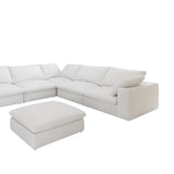 Maxbell Oversized 160" Cloud Modular Sectional Sofa with Storage Ottomans, V Shaped