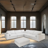 Maxbell Oversized 160" Cloud Modular Sectional Sofa with Storage Ottomans, V Shaped