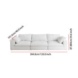 Maxbell Oversized Cloud Modular Sectional Sofa,120" Down Filled Comfort 3Seater Sofa