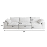 Maxbell Oversized Cloud Modular Sectional Sofa,120" Down Filled Comfort 3Seater Sofa