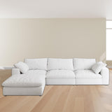 Maxbell Cloud Modular Sectional Sofa with Storage Ottoman 120inch Down Filled