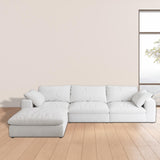 Maxbell Cloud Modular Sectional Sofa with Storage Ottoman 120inch Down Filled