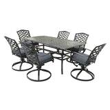 Maxbell Rectangular 6 - Person 68" Long Aluminum Dining Set with Cushions