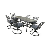 Maxbell Rectangular 6 - Person 68" Long Aluminum Dining Set with Cushions