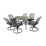 Maxbell Rectangular 6 - Person 68" Long Aluminum Dining Set with Cushions