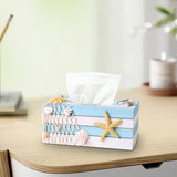 Maxbell Tissue Paper Box Cover Countertop Stylish Facial Tissue Storage Box Bathroom Starfish