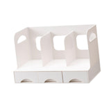 Maxbell Desktop Bookshelf Office Storage Rack Book Stand for Centerpiece Home Office Type A White