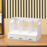 Maxbell Desktop Bookshelf Office Storage Rack Book Stand for Centerpiece Home Office Type A White