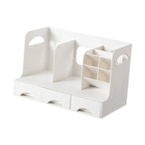 Maxbell Desktop Bookshelf Office Storage Rack Book Stand for Centerpiece Home Office Type B White
