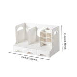 Maxbell Desktop Bookshelf Office Storage Rack Book Stand for Centerpiece Home Office Type B White