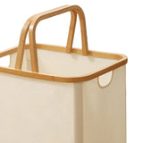 Maxbell Folding Storage Basket Trendy Container Laundry Basket for Dorm Nursery Home Beige