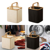 Maxbell Folding Storage Basket Trendy Container Laundry Basket for Dorm Nursery Home Beige