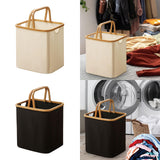 Maxbell Folding Storage Basket Trendy Container Laundry Basket for Dorm Nursery Home Beige