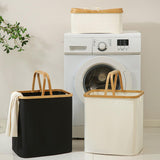 Maxbell Folding Storage Basket Trendy Container Laundry Basket for Dorm Nursery Home Beige