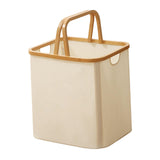 Maxbell Folding Storage Basket Trendy Container Laundry Basket for Dorm Nursery Home Beige