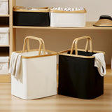 Maxbell Folding Storage Basket Trendy Container Laundry Basket for Dorm Nursery Home Beige