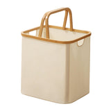 Maxbell Folding Storage Basket Trendy Container Laundry Basket for Dorm Nursery Home Beige