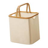 Maxbell Folding Storage Basket Trendy Container Laundry Basket for Dorm Nursery Home Beige