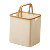 Maxbell Folding Storage Basket Trendy Container Laundry Basket for Dorm Nursery Home Beige