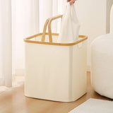 Maxbell Folding Storage Basket Trendy Container Laundry Basket for Dorm Nursery Home Beige