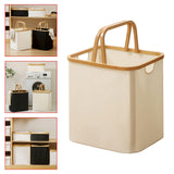 Maxbell Folding Storage Basket Trendy Container Laundry Basket for Dorm Nursery Home Beige