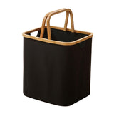Maxbell Folding Storage Basket Trendy Container Laundry Basket for Dorm Nursery Home Black