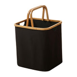 Maxbell Folding Storage Basket Trendy Container Laundry Basket for Dorm Nursery Home Black