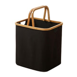Maxbell Folding Storage Basket Trendy Container Laundry Basket for Dorm Nursery Home Black
