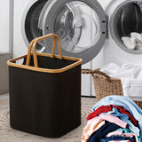 Maxbell Folding Storage Basket Trendy Container Laundry Basket for Dorm Nursery Home Black