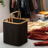 Maxbell Folding Storage Basket Trendy Container Laundry Basket for Dorm Nursery Home Black