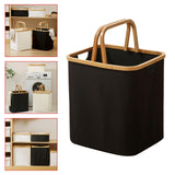 Maxbell Folding Storage Basket Trendy Container Laundry Basket for Dorm Nursery Home Black
