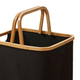 Maxbell Folding Storage Basket Trendy Container Laundry Basket for Dorm Nursery Home Black