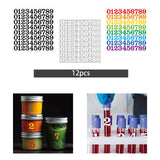 Maxbell 15 Pieces Number Sticker Gift Wrapping Number Paster for Door Indoor Mailbox Black