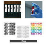 Maxbell 15 Pieces Number Sticker Gift Wrapping Number Paster for Door Indoor Mailbox Black
