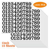 Maxbell 15 Pieces Number Sticker Gift Wrapping Number Paster for Door Indoor Mailbox Black