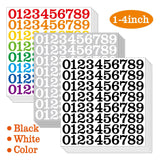Maxbell 15 Pieces Number Sticker Gift Wrapping Number Paster for Door Indoor Mailbox Black