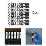 Maxbell 15 Pieces Number Sticker Gift Wrapping Number Paster for Door Indoor Mailbox Black