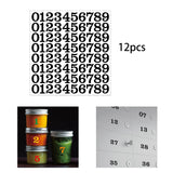 Maxbell 15 Pieces Number Sticker Gift Wrapping Number Paster for Door Indoor Mailbox Black